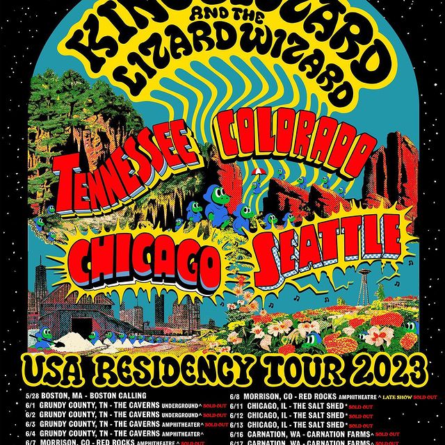 @kinggizzard kicks off their USA tour this weekend at Boston Calling on Sunday!

VERY limited tickets available at @hollywoodbowl on 06/21, @redrocksco Early Show on 06/08, and @thecavernstn on 06/04!